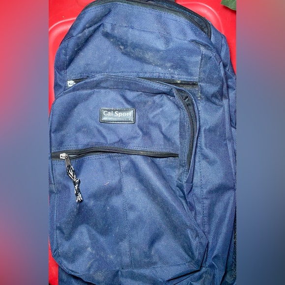 Cal Sport Travel Backpack Bag Blue Durable Padded Straps Multiple Pockets - Picture 1 of 3